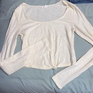 Cropped long sleeve tee
